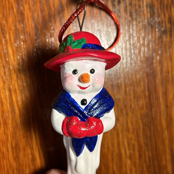 Vintage Old World Christmas Ornaments Mr & Mrs Glass Blown Icicle Snowmen - Picture 6 of 9